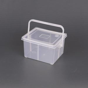 Cubo cuadrado claro del plástico 1.0L